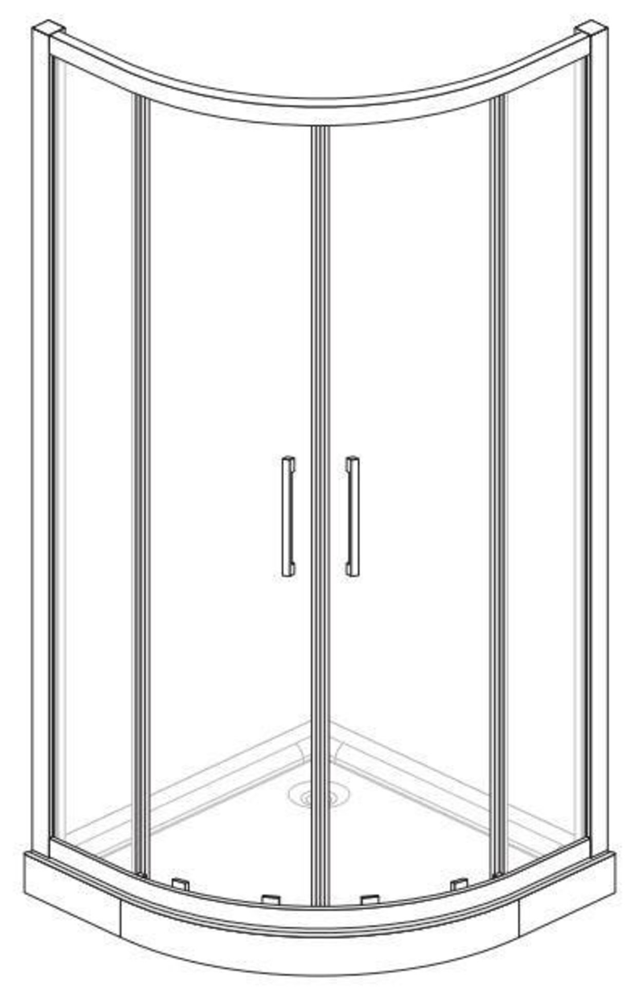 1 x 8mm Glass 900 x 900 x 1950mm - Framed Plus Quadrant Easy Clean Shower Enclosure - Ref: DY125/LQD