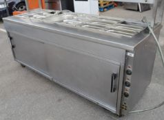 1 x Stainless Steel Heated Pass Through Gantry With Heated Food Well, Food Warming Cupboards,