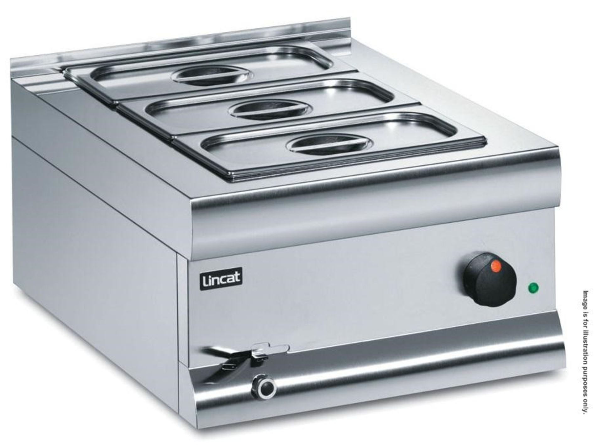 1 x LINCAT Commercial Bain Marie (BM4) - Made In UK - Stainless Steel Finish - Ref: IT548 - CL232 -