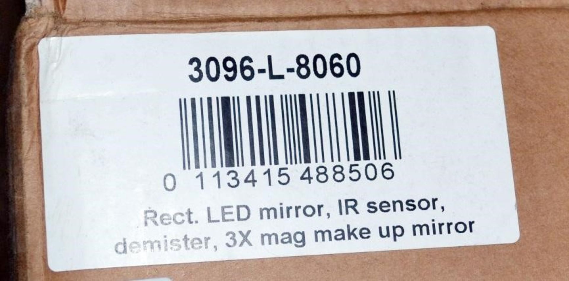 1 x Rectangular LED Mirror With Demister and 3XMag Insert - Dimensions: 80 x 60cm - New / Unused Sto - Image 5 of 5