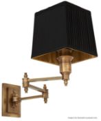 1 x EICHHOLTZ "Lexington" Single Sconce Swing-Arm Wall Lamp - Features An Antique Brass Finish - Dim