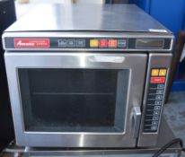 1 x AMANA Commercial Convection Express Microwave Oven (Model UCA2000) - Stainless Steel Finish - Re