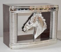 1 x Stefano Ricci Ornamental Horse Head - Unique And Beautiful Designer Display Piece In Chrome - Re