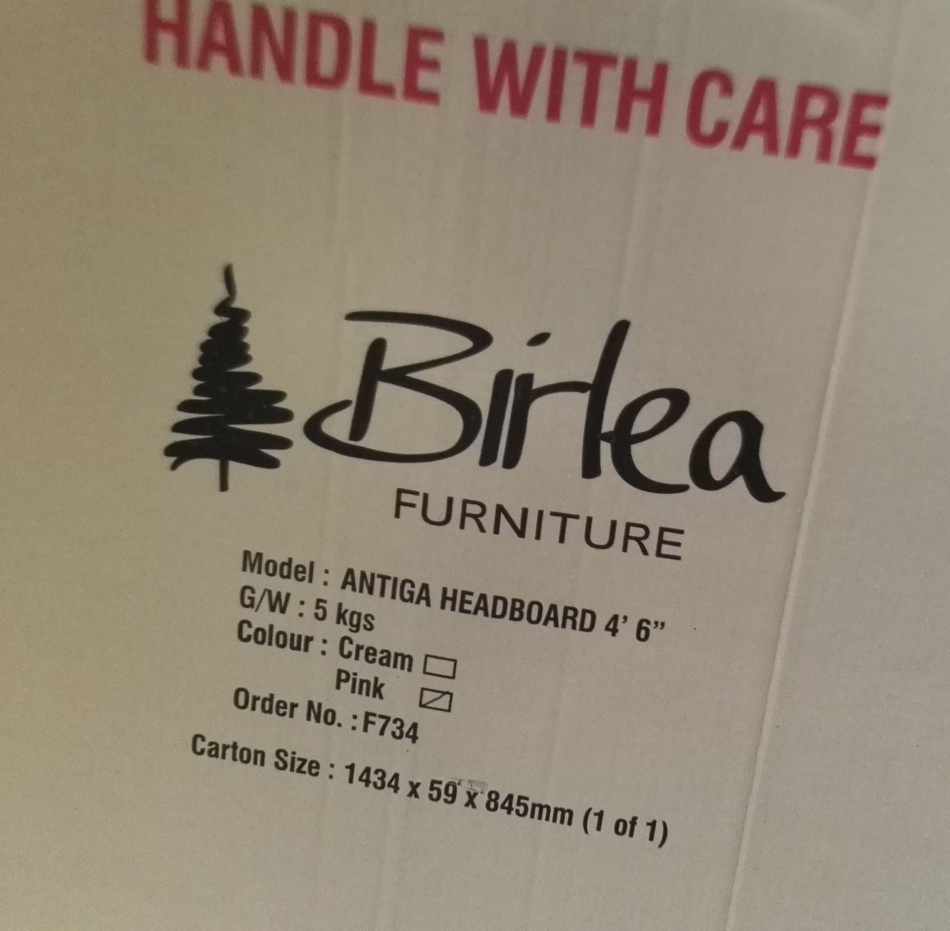 1 x Birlea Antiga 4'6" Headboard in Pink - Brand New Stock - CL286 - Location: Altrincham WA14 - Image 10 of 10