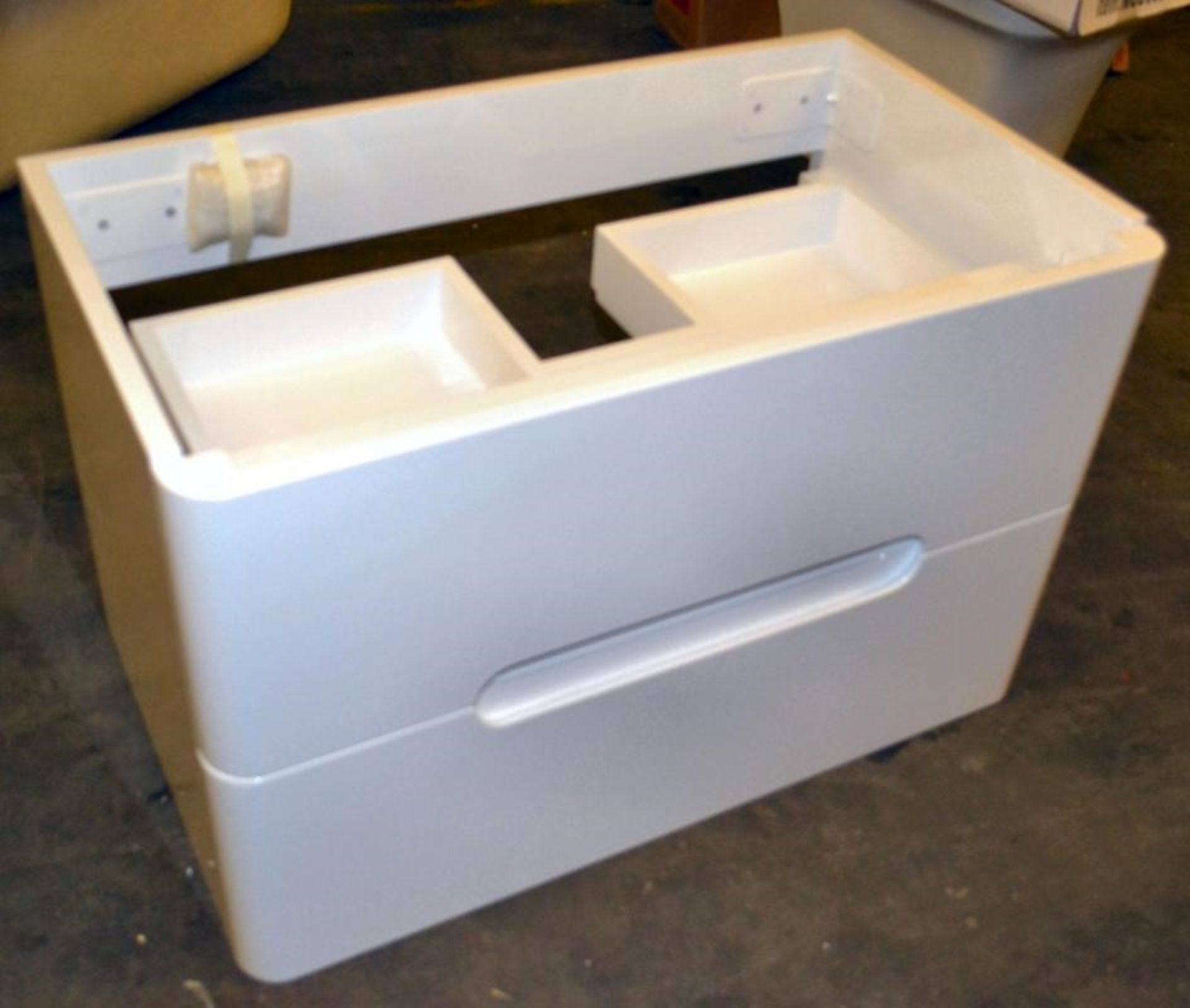 1 x Planet White Wall Hung Vanity Drawer Unit 800mm - Ref: DY170/WPL8002 - CL190 - Unused Stock - Lo - Image 6 of 8