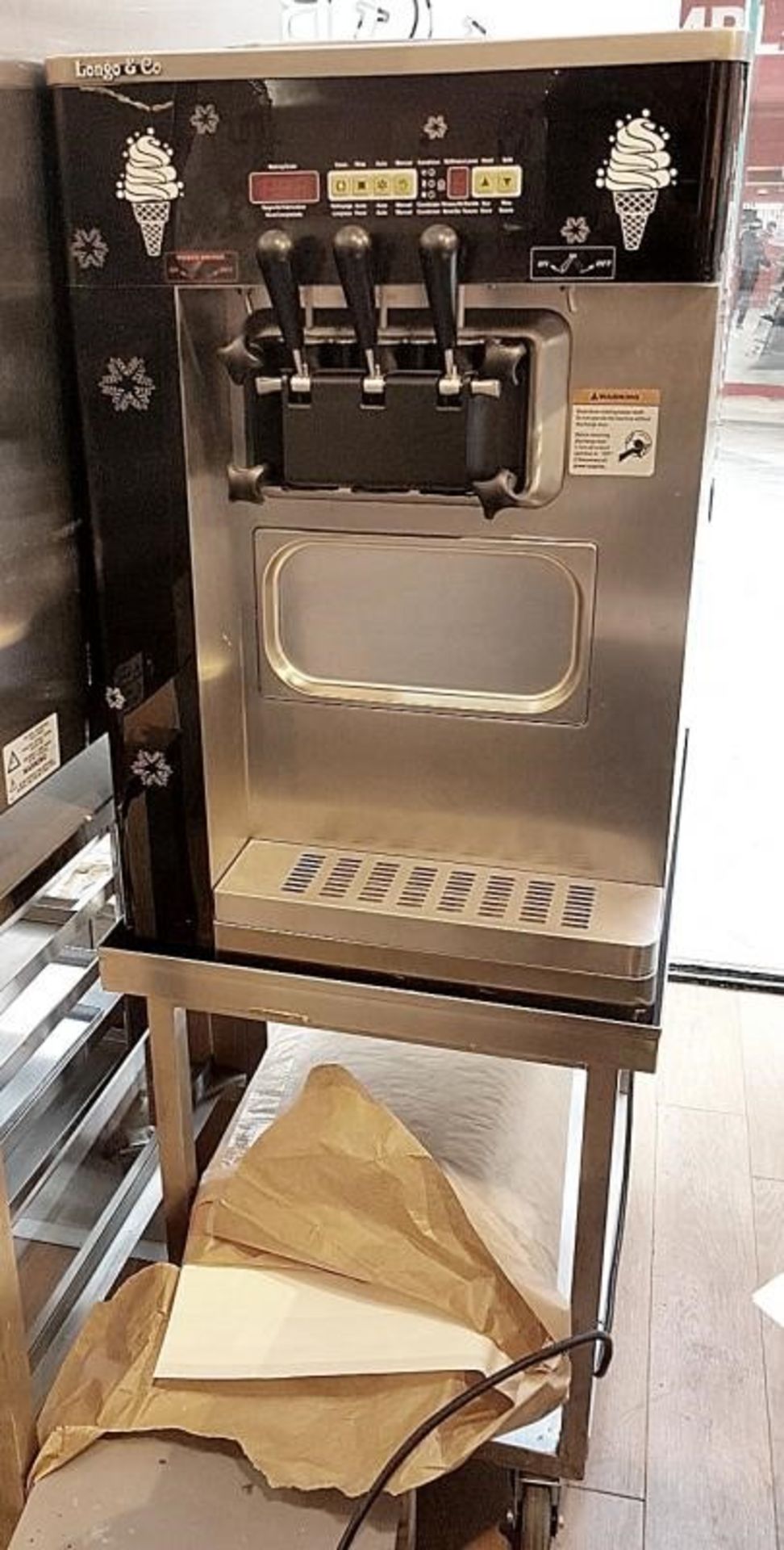 1 x Artic 132BA Commercial Ice-cream Machine And Stand - Around 12 Months Old In Great Condition - F - Image 3 of 11