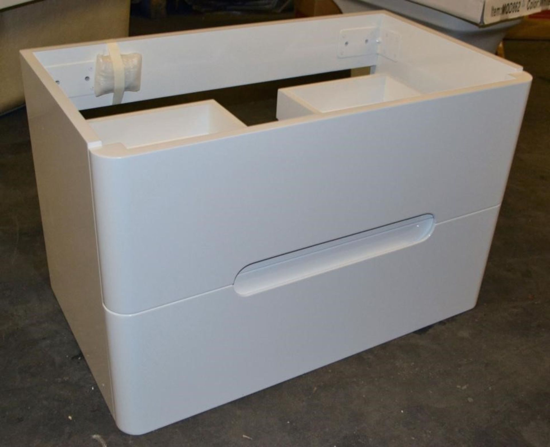 1 x Planet White Wall Hung Vanity Drawer Unit 800mm - Ref: DY170/WPL8002 - CL190 - Unused Stock - Lo - Image 4 of 8