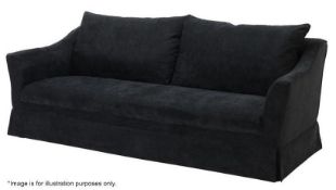 1 x EICHHOLTZ Marlborough Sofa Upholstered In Black Velvet - Dimensions: W220 x D109 x H94, Seat Hei