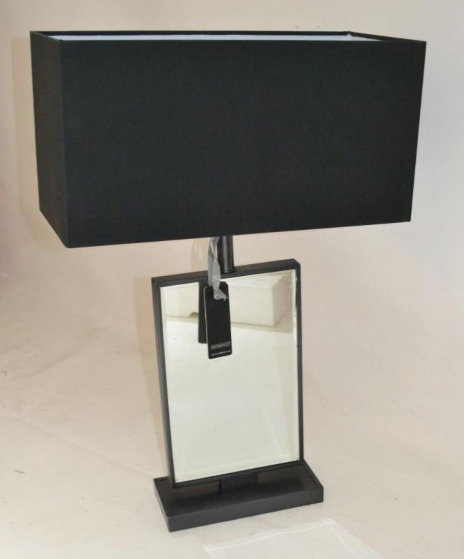 1 x EICHHOLTZ "Hyperion" Mirrored Glass Table Lamp With Shade - Dimensions (Inc. shade): W23 X D50 X - Image 11 of 11