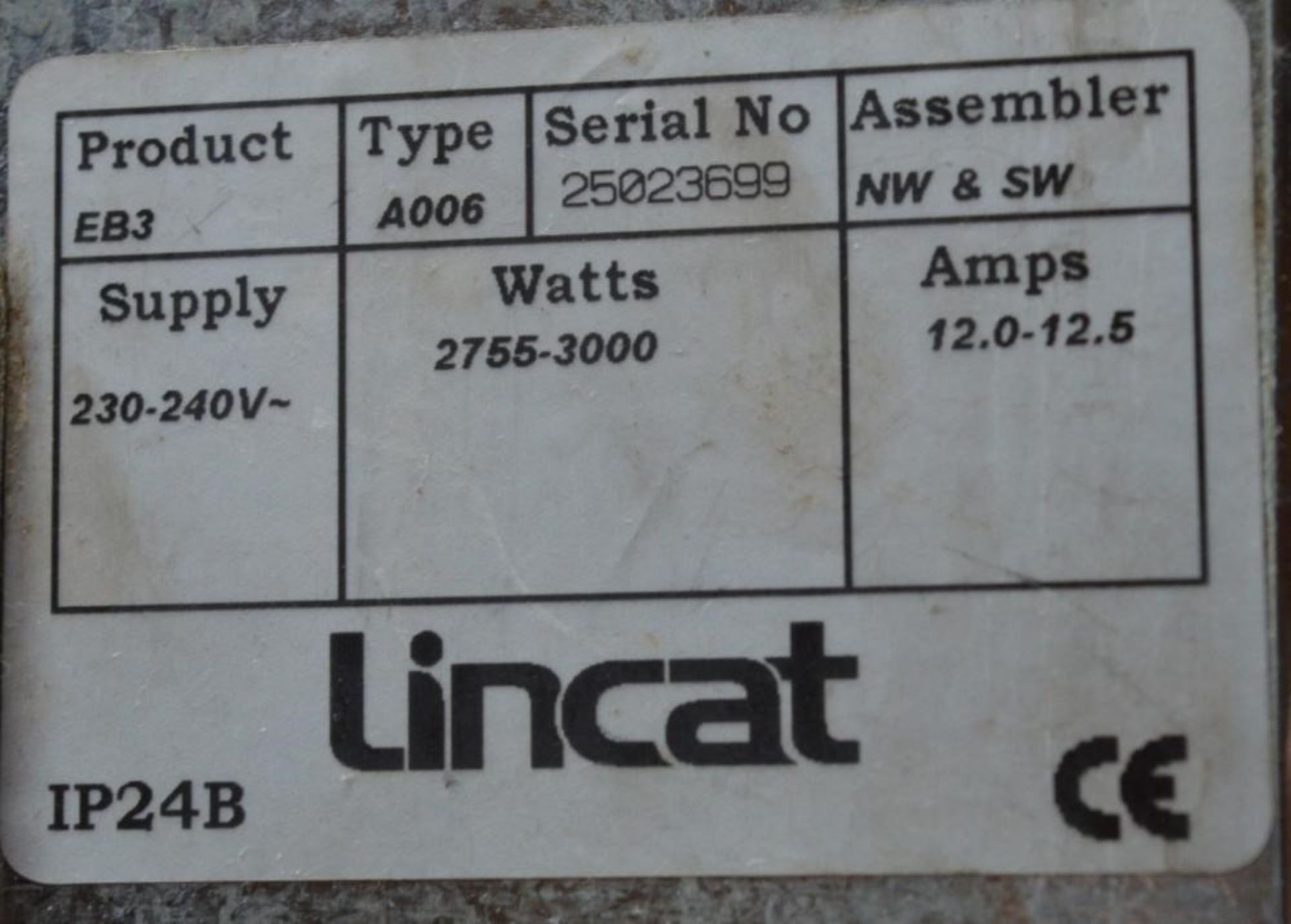 1 x Lincat EB3 Counter Top Water Boiler - H65 x W30 x D47 cms - Stainless Steel Finish - 3000w 240v - Image 3 of 3