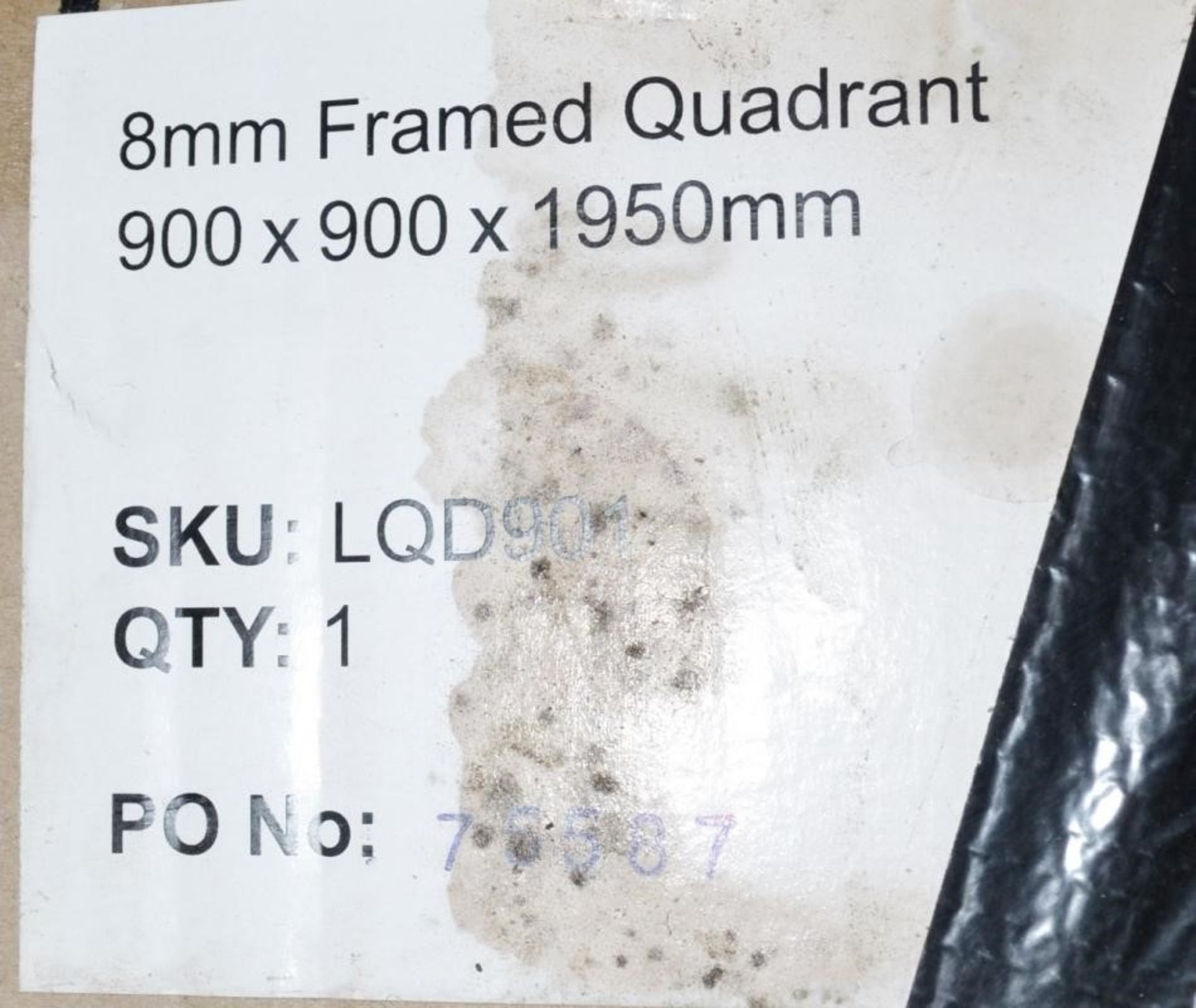 1 x 8mm Glass 900 x 900 x 1950mm - Framed Plus Quadrant Easy Clean Shower Enclosure - Ref: DY125/LQD - Image 3 of 3