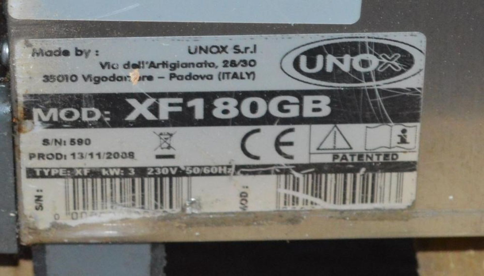 1 x Unox Elena XF180GB-B Commercial Convection oven - H43 x W80 x D77 cms - CL232 - Ref JP358 - Loca - Bild 5 aus 8