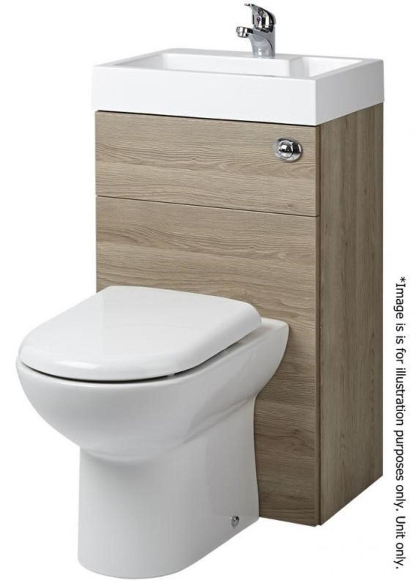 1 x Combination Reversible Toilet & Basin Unit With An Oak Finish **Pan & Basin Not Included**