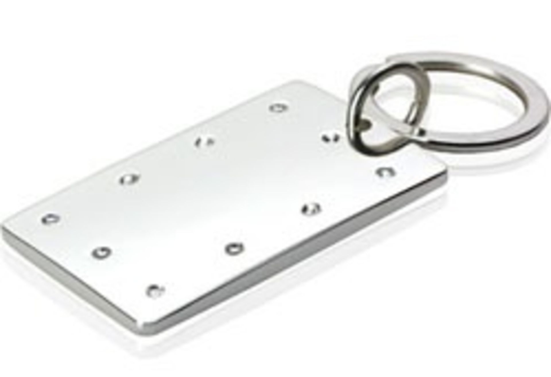 50 x Silver Plated Rectangular Key Rings By ICE London - MADE WITH "SWAROVSKI¨ ELEMENTS - Luxury - Bild 2 aus 3