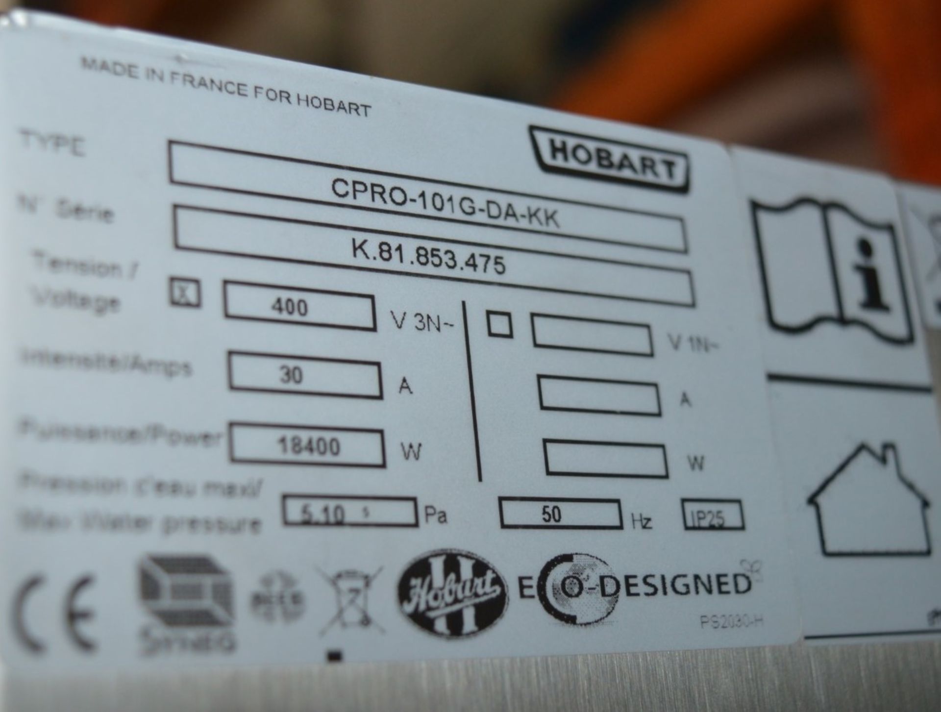 1 x Hobart 10 Grid Combination Oven - Eco Design & Self Cleaning - 3 Phase Power - H176 x W92 x - Bild 5 aus 5