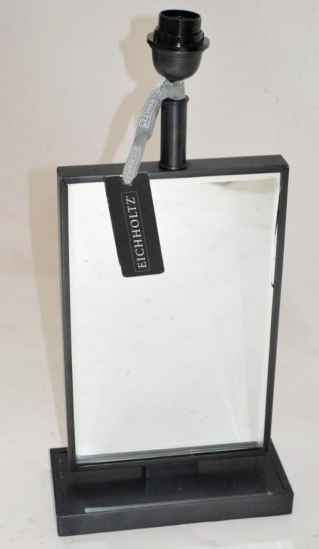 1 x EICHHOLTZ "Hyperion" Mirrored Glass Table Lamp With Shade - Dimensions (Inc. shade): W23 X D50 X - Image 3 of 11