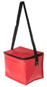 48 x Amigo Can Cooler Lunch Bags With Shoulder Straps - Colour Red - 6 Can Capacity - Brand New