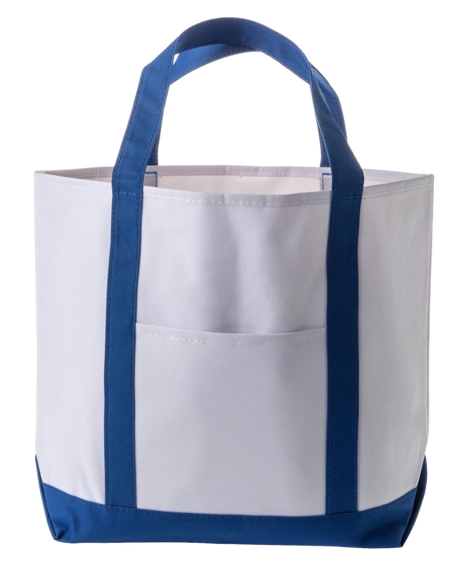 48 x Seashell Tote Bags - Colour White & Navy - Brand New Resale Stock - Size 280mm x 405mm x