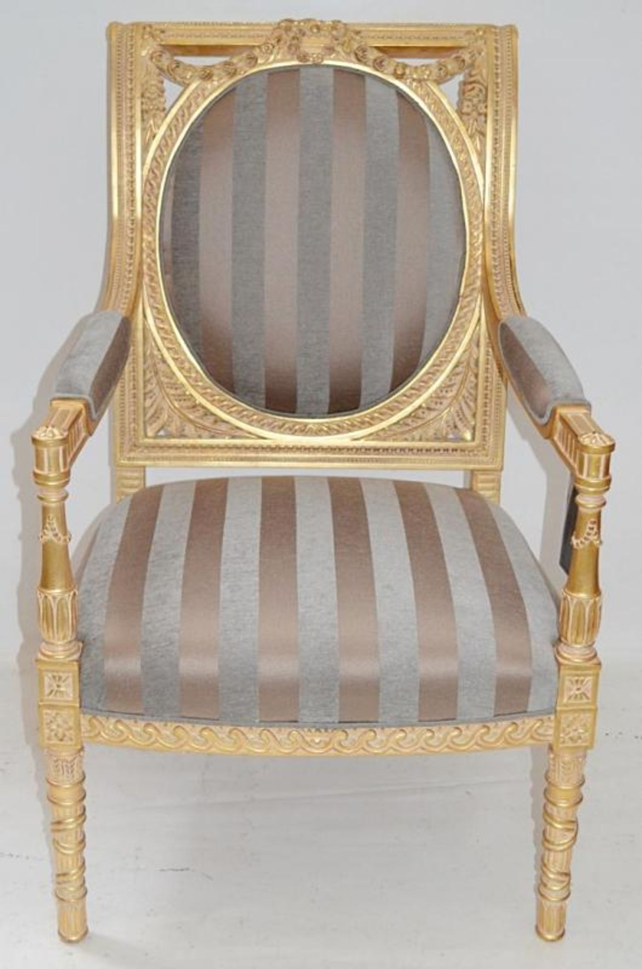 1 x DURESTA Flavia Chair - Features A Hand-Carved Hard Wood Frame With Hand-Stitched Coil Sprung Sea - Bild 7 aus 16