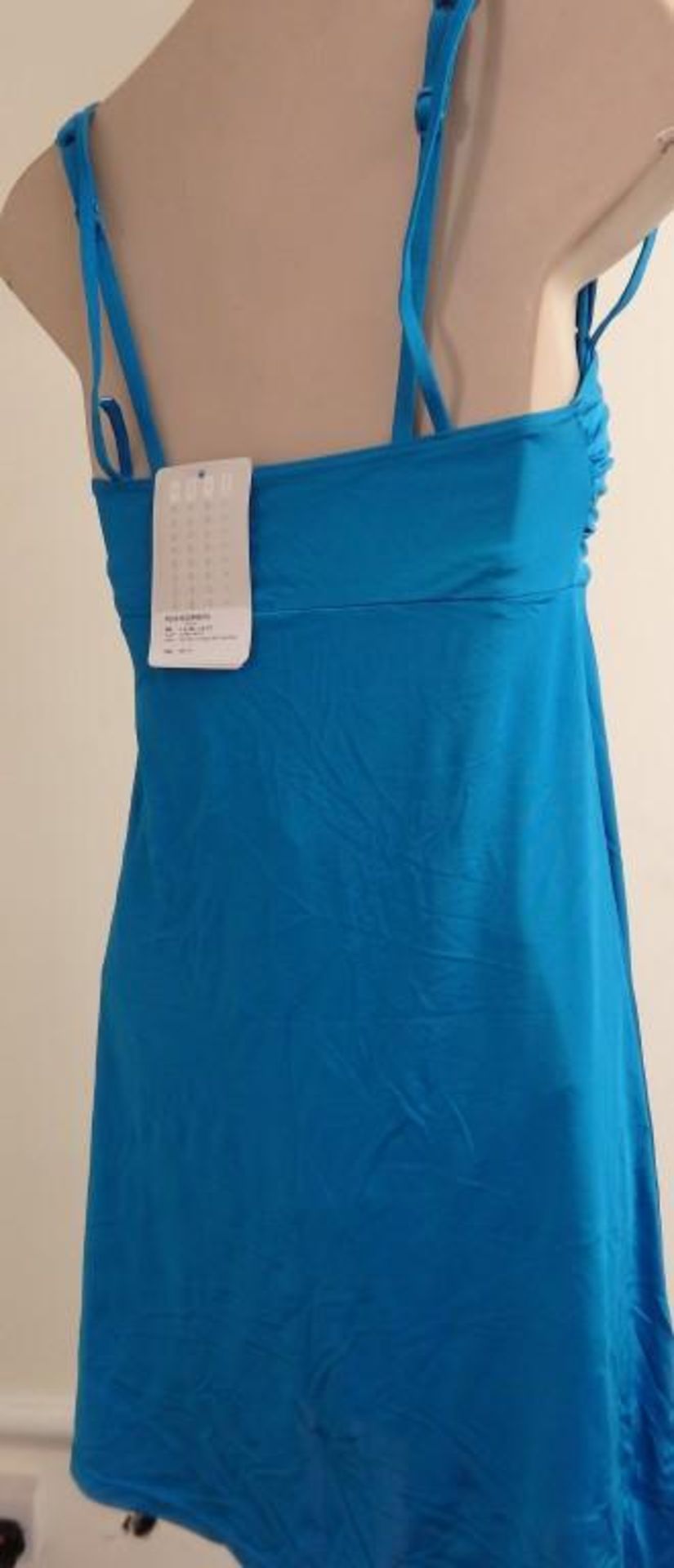 1 x Rasurel - Turquoise/Navy trim - Sorrento Swimwear Robe - R20374 - Size 2C - UK 32 - Fr 85 - EU - Image 4 of 4