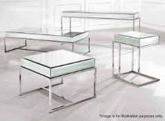 1 x EICHHOLTZ "Beverly Hills" Mirrored Glass Topped Console Table - Dimensions: W160 x D40 x H70 cm