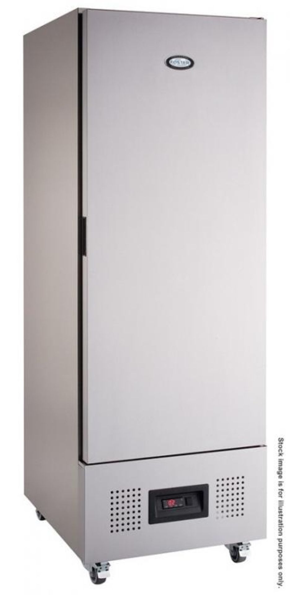 1 x FOSTER FSL400H Upright Slimline Commercial Refrigerator - Stainless Steel - Dimensions: W60 x D6