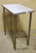 1 x Stainless Steel Prep Table - H92 x W46 x D70 cms - CL282 - Ref JP331 - Location: Bolton BL1