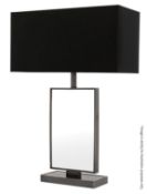 1 x EICHHOLTZ "Hyperion" Mirrored Glass Table Lamp With Shade - Dimensions (Inc. shade): W23 X D50 X