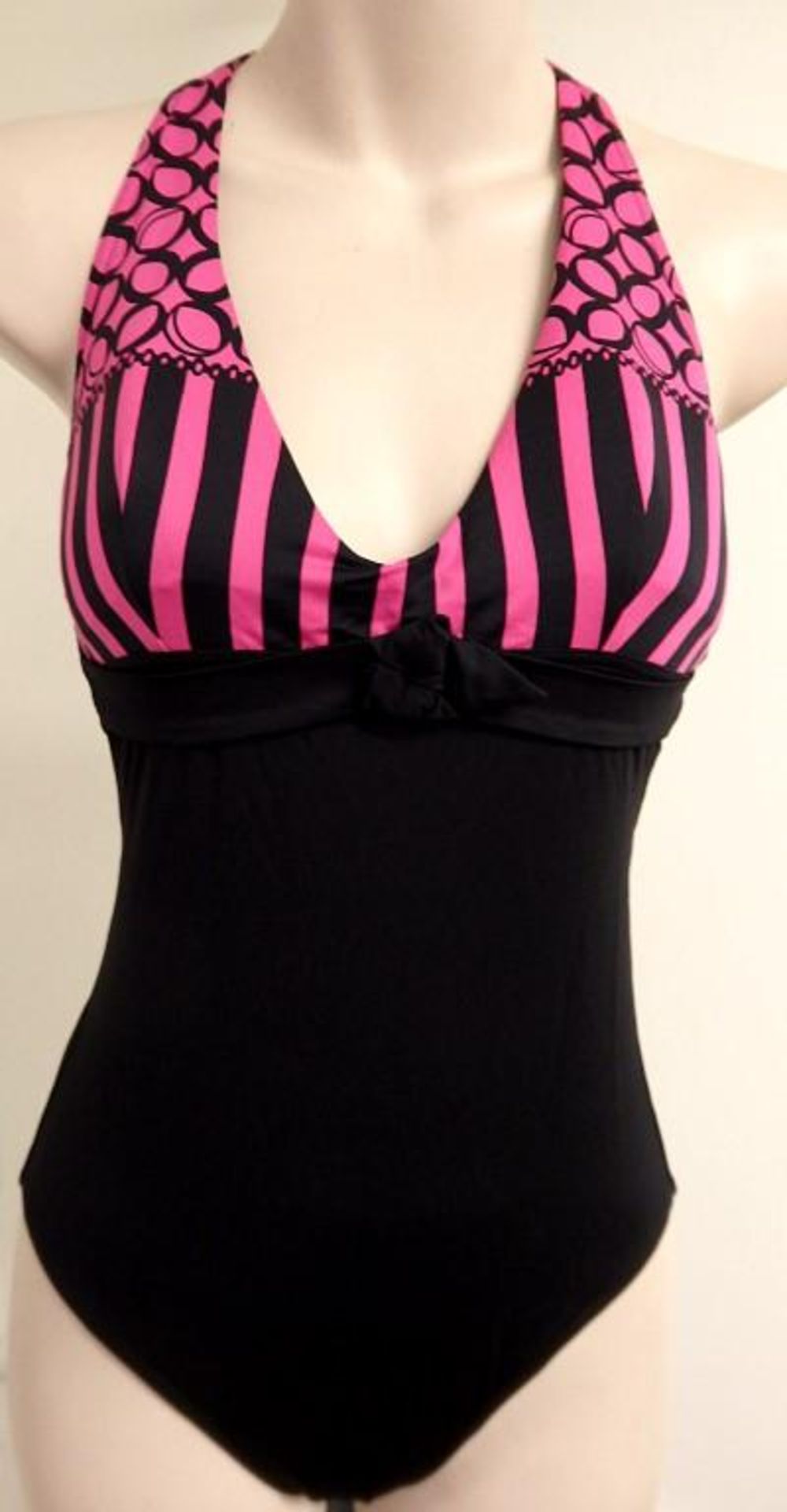 1 x Rasurel - Black/Pink patterned - Borneo Swimsuit - R20434 - Size 2C - UK 32 - Fr 85 - EU/Int 70 - Image 2 of 7