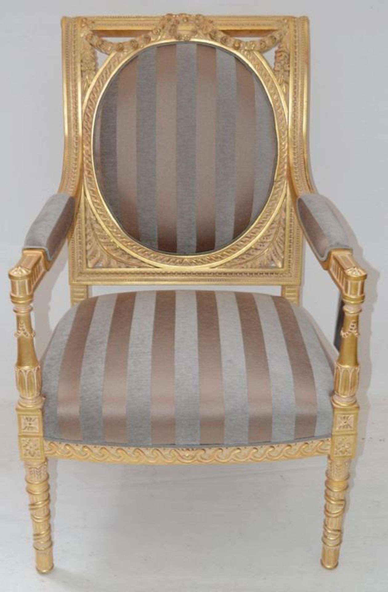 1 x DURESTA Flavia Chair - Features A Hand-Carved Hard Wood Frame With Hand-Stitched Coil Sprung Sea - Bild 3 aus 16