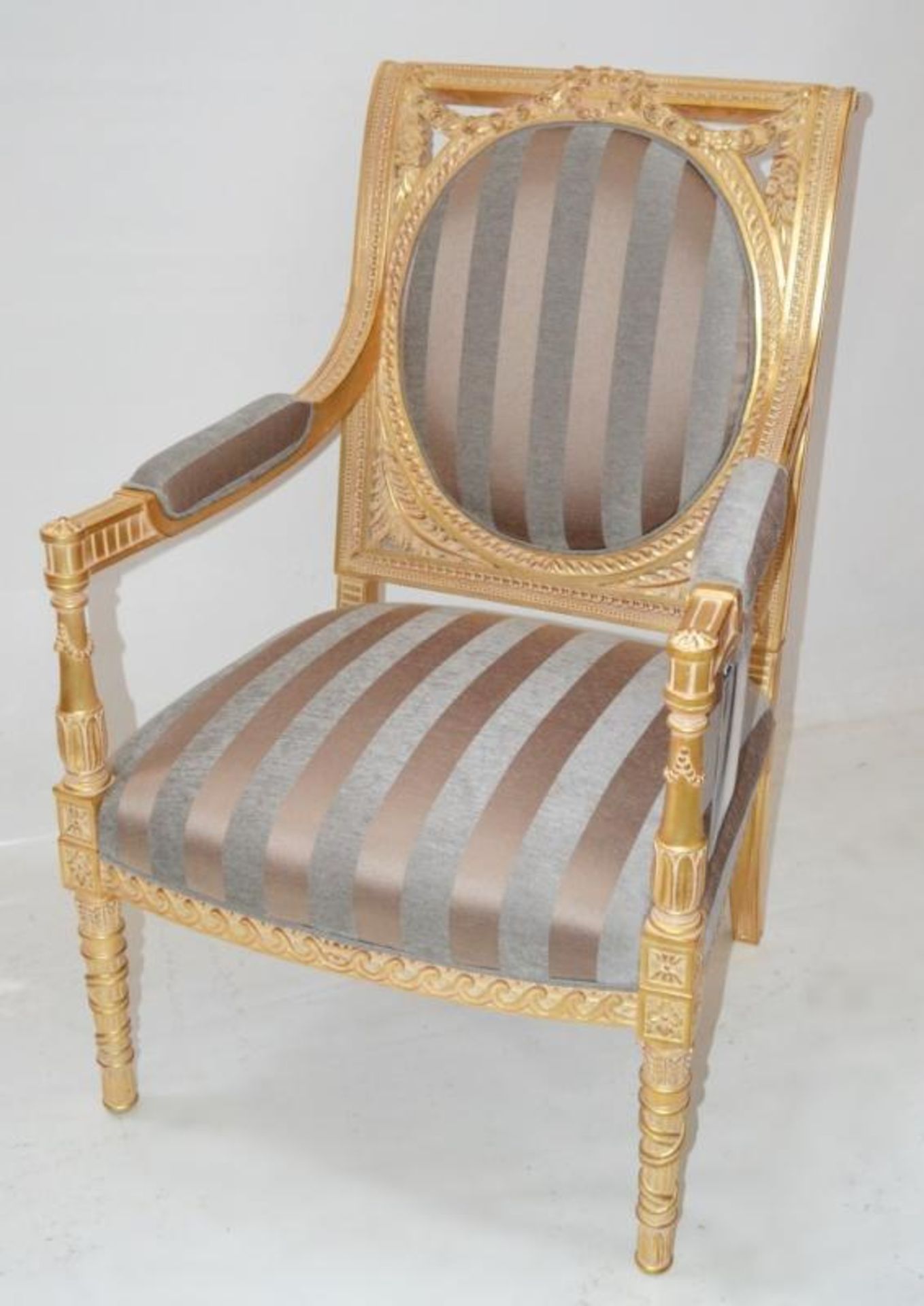 1 x DURESTA Flavia Chair - Features A Hand-Carved Hard Wood Frame With Hand-Stitched Coil Sprung Sea - Bild 5 aus 16