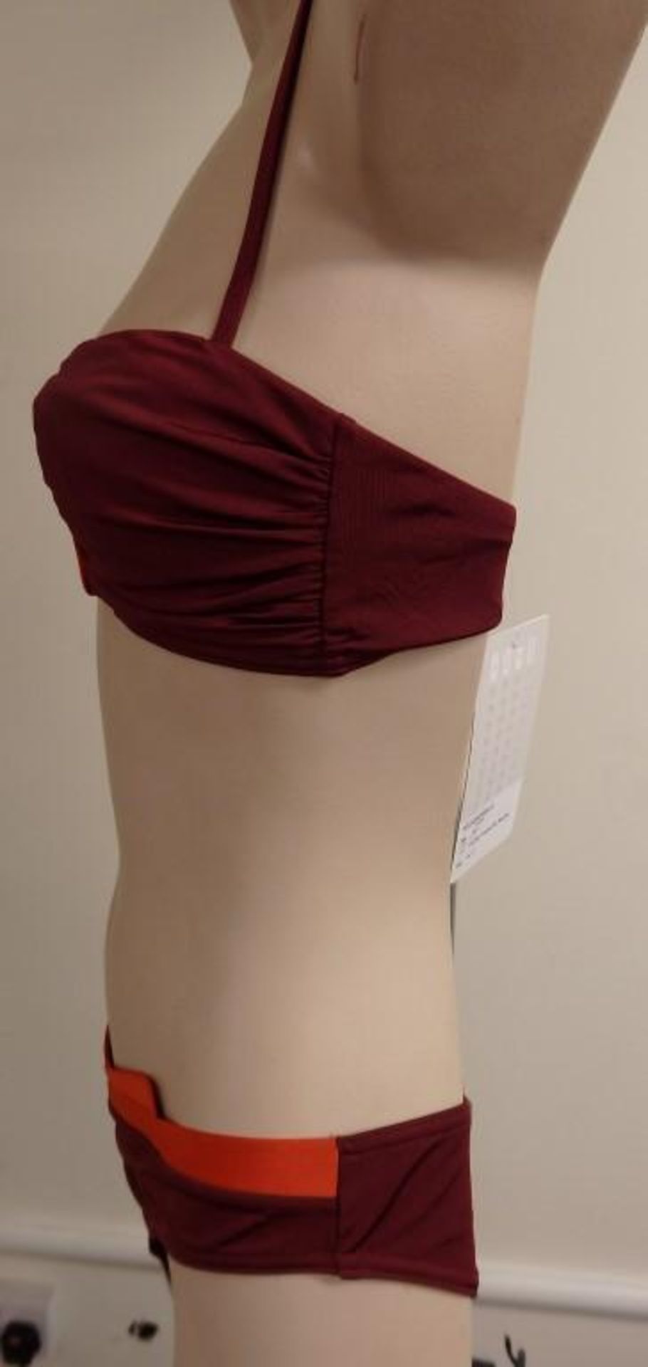 1 x Rasurel - Damson and Orange trim Bikini - R20346 Brassiere - Mini Slip - Size 2C - UK 32 - Fr 85 - Image 2 of 6