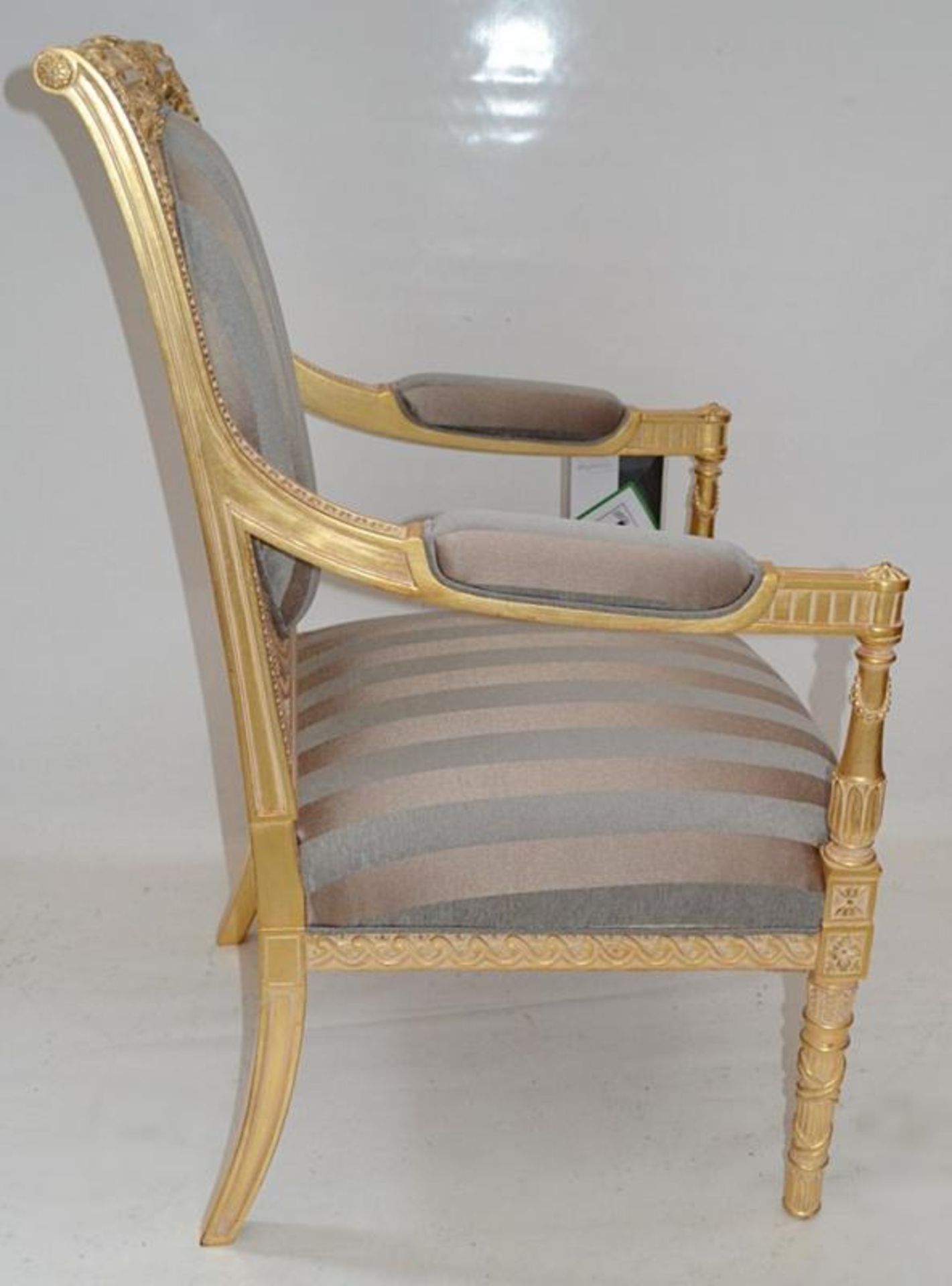 1 x DURESTA Flavia Chair - Features A Hand-Carved Hard Wood Frame With Hand-Stitched Coil Sprung Sea - Bild 11 aus 16