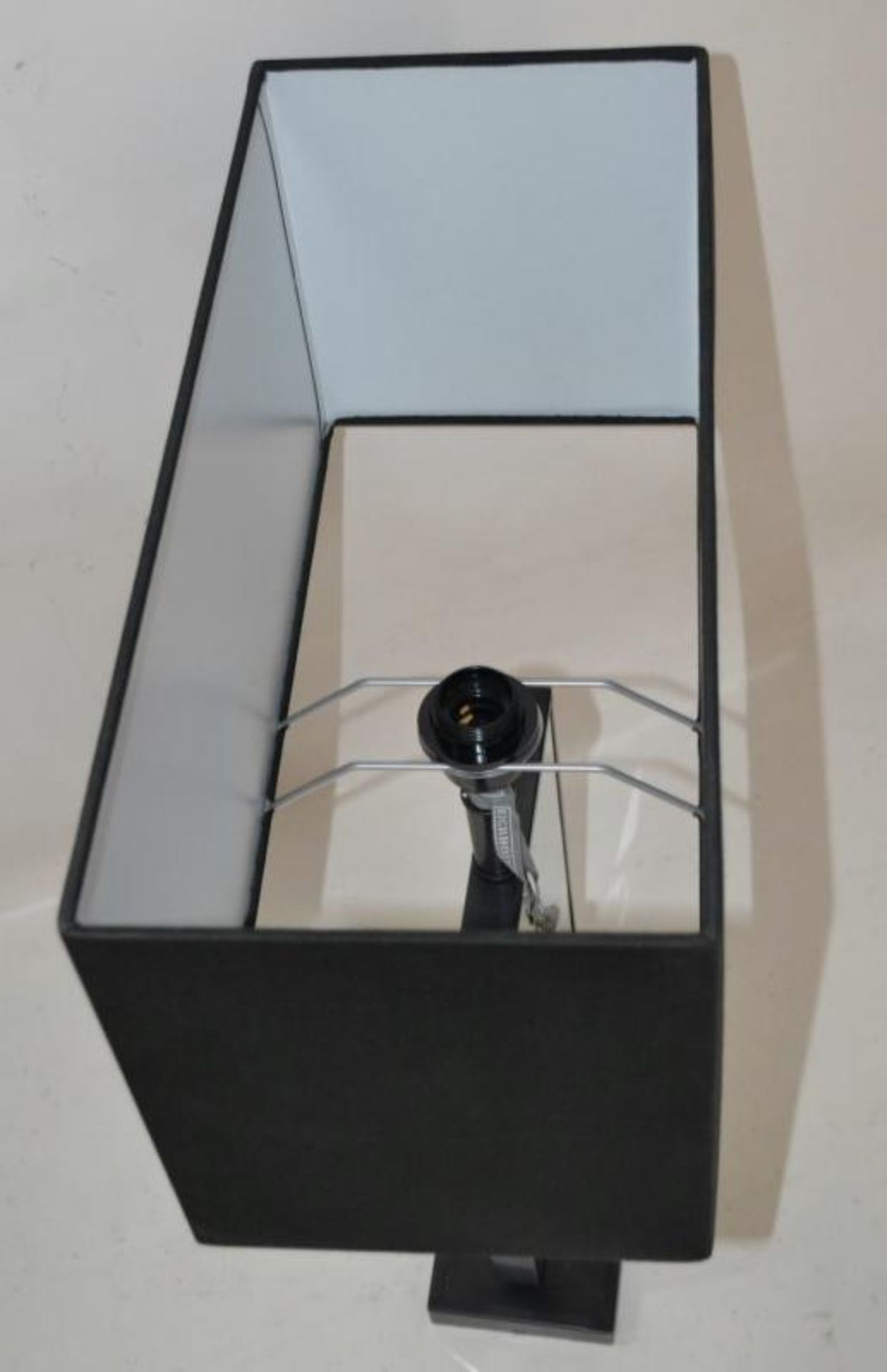 1 x EICHHOLTZ "Hyperion" Mirrored Glass Table Lamp With Shade - Dimensions (Inc. shade): W23 X D50 X - Image 9 of 11