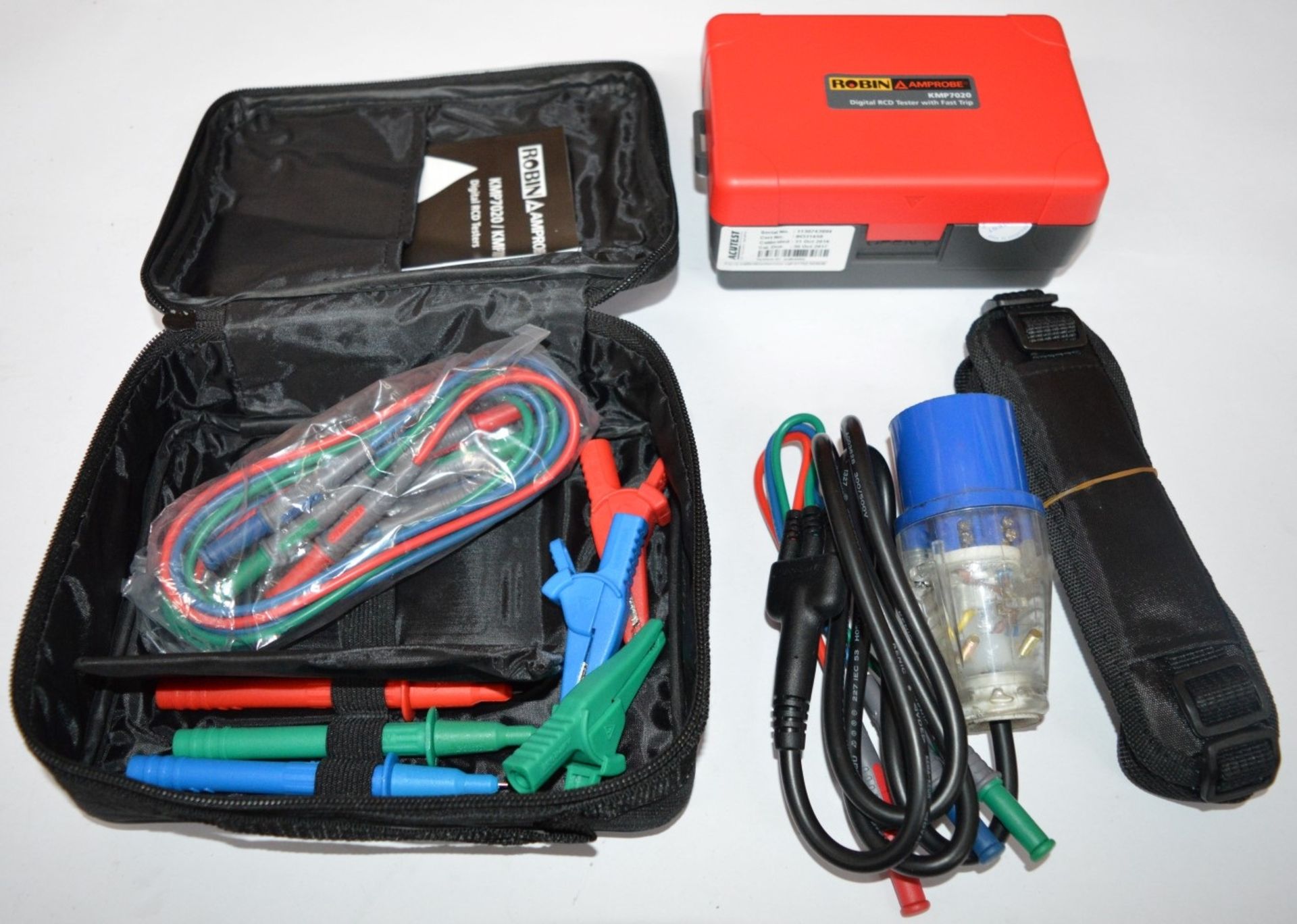 1 x Robin Amprobe Digital RCD Tester Wth Fast Trip - Model KMP7020 - Boxed With All Accessories - - Bild 6 aus 12