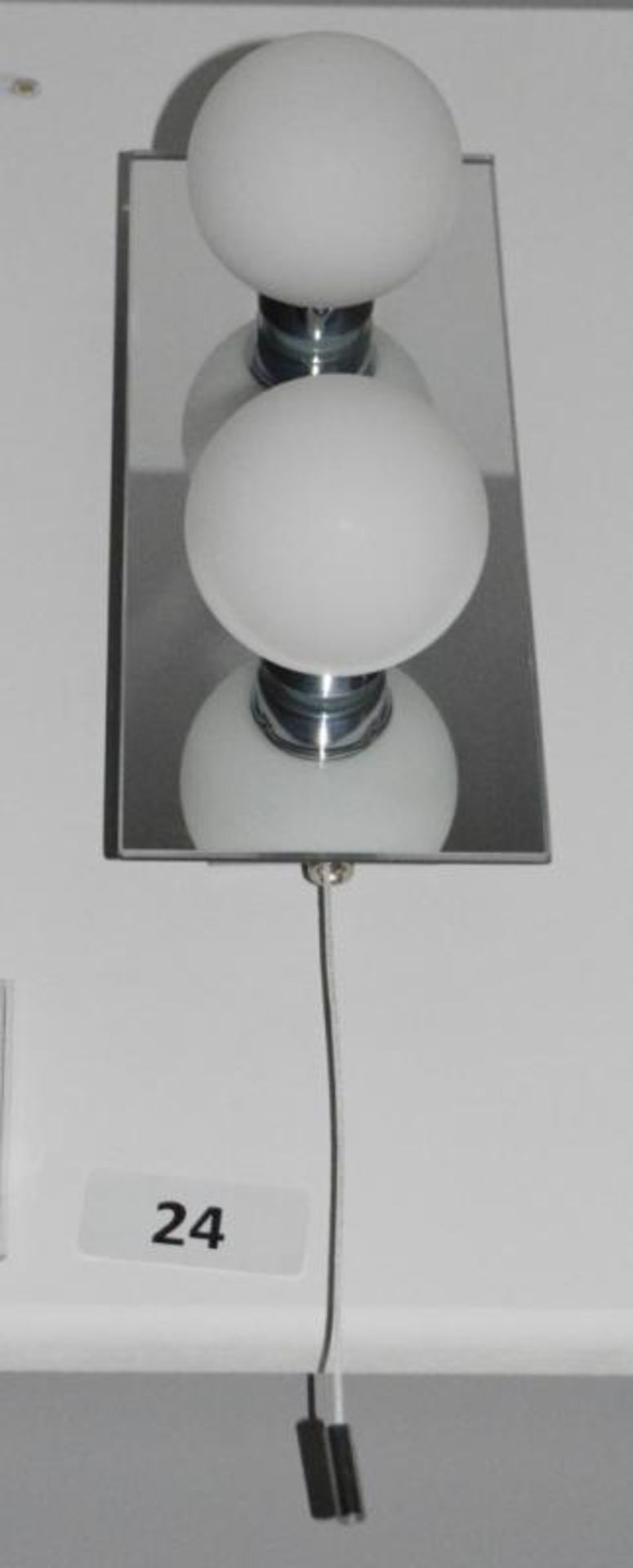 1 x Globe Wall Light With Chrome and Opal Glass Finish - IP44 Rated Suitable For Bathrooms - Ex Disp - Image 2 of 2