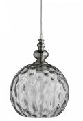 1 x INDIANA Pendant Light With Dimpled Glass Shade - Ex Display Stock - CL298 - RRP £67.20