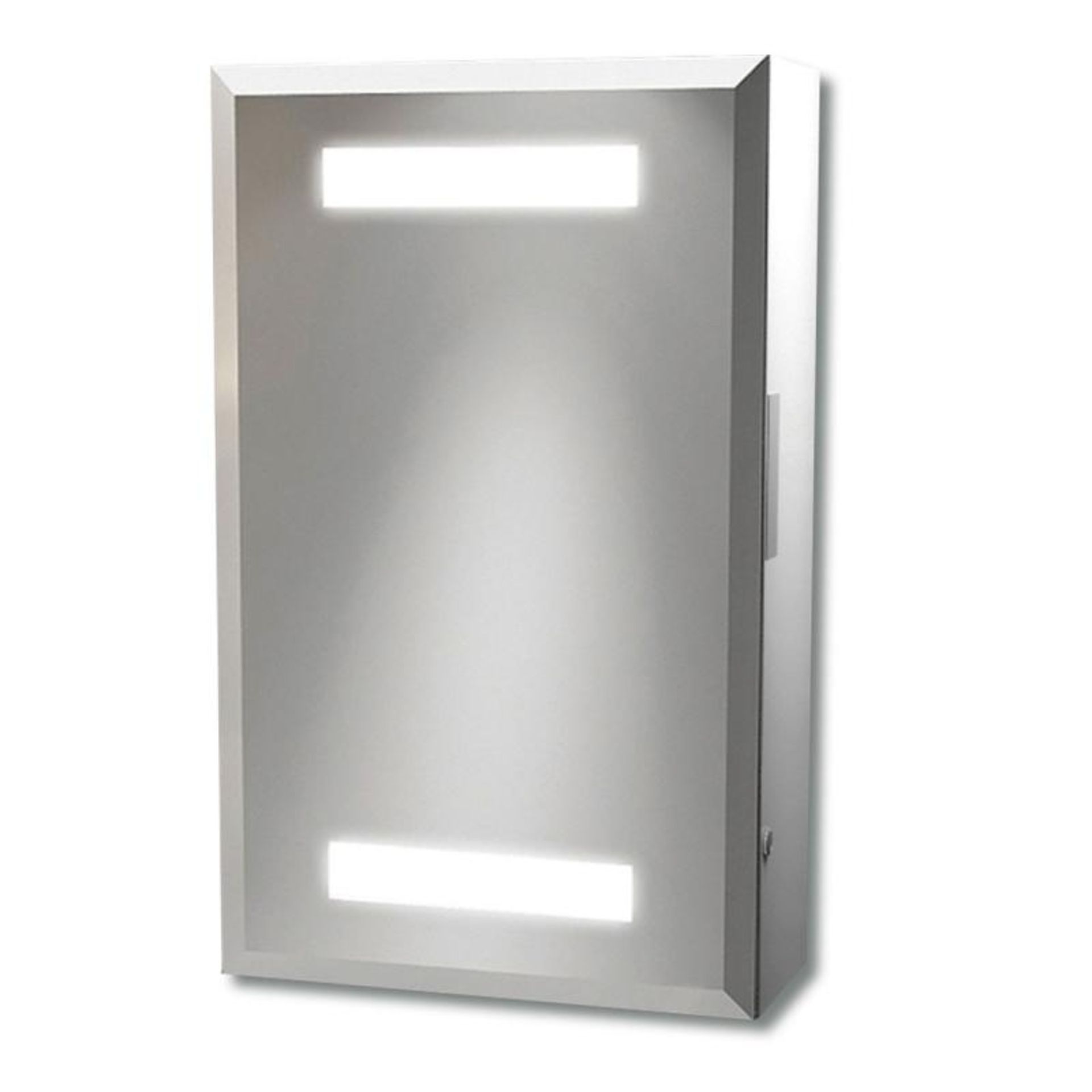 1 x Synergy Single Door Aluminium LED Mirrored Bathroom Cabinet (Model AC-3) - Contemporary Cabinet - Image 2 of 2