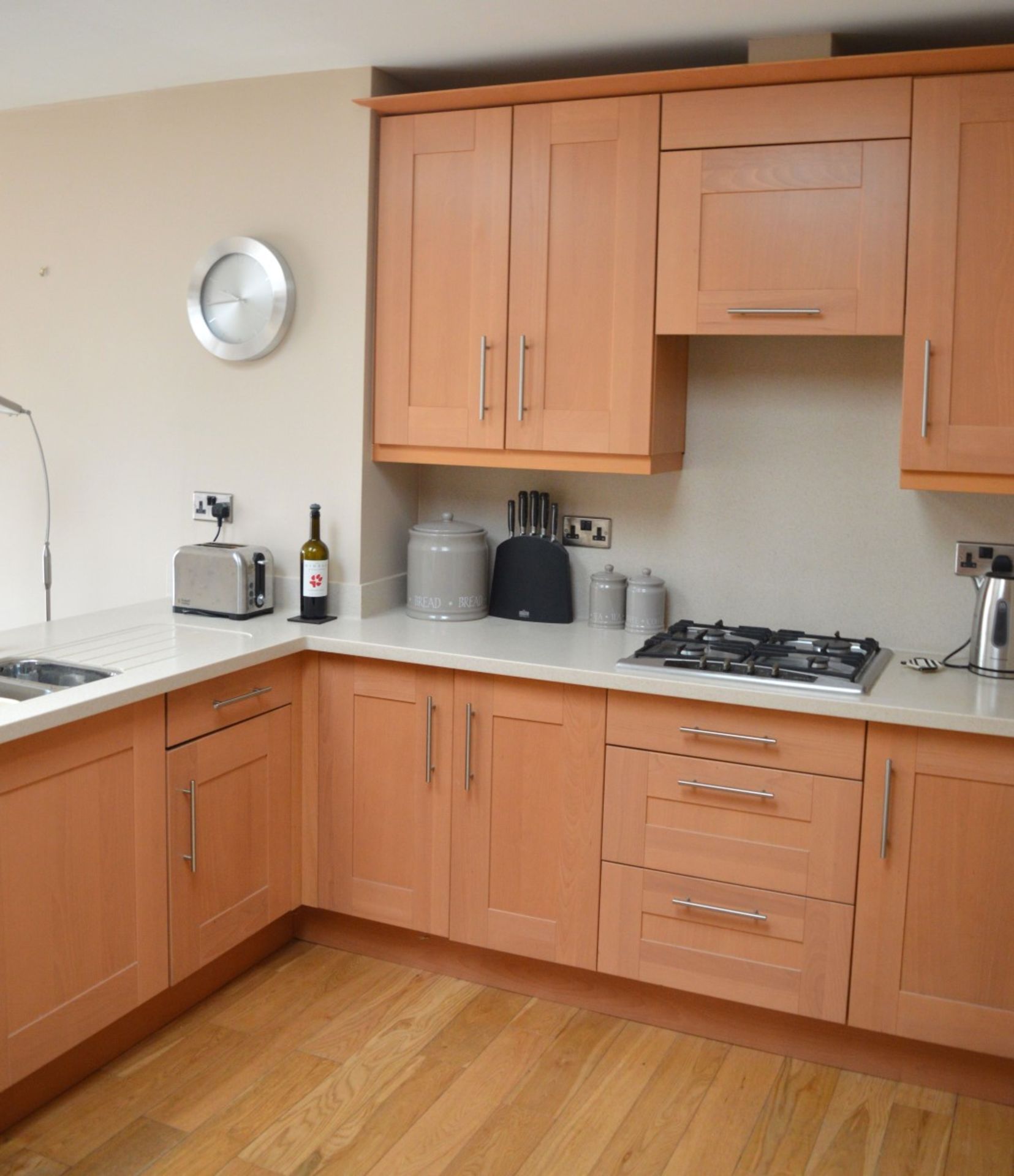 1 x Bespoke Maelstrom Solid Wood Fitted Kitchen With Corian Tops - In Excellent Condition - Neff - Image 17 of 65