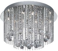 1 x Beatrix Chrome 8-Light Flush Fitting With Crystal Drops - Ex Display Stock - CL298 - RRP £252.00