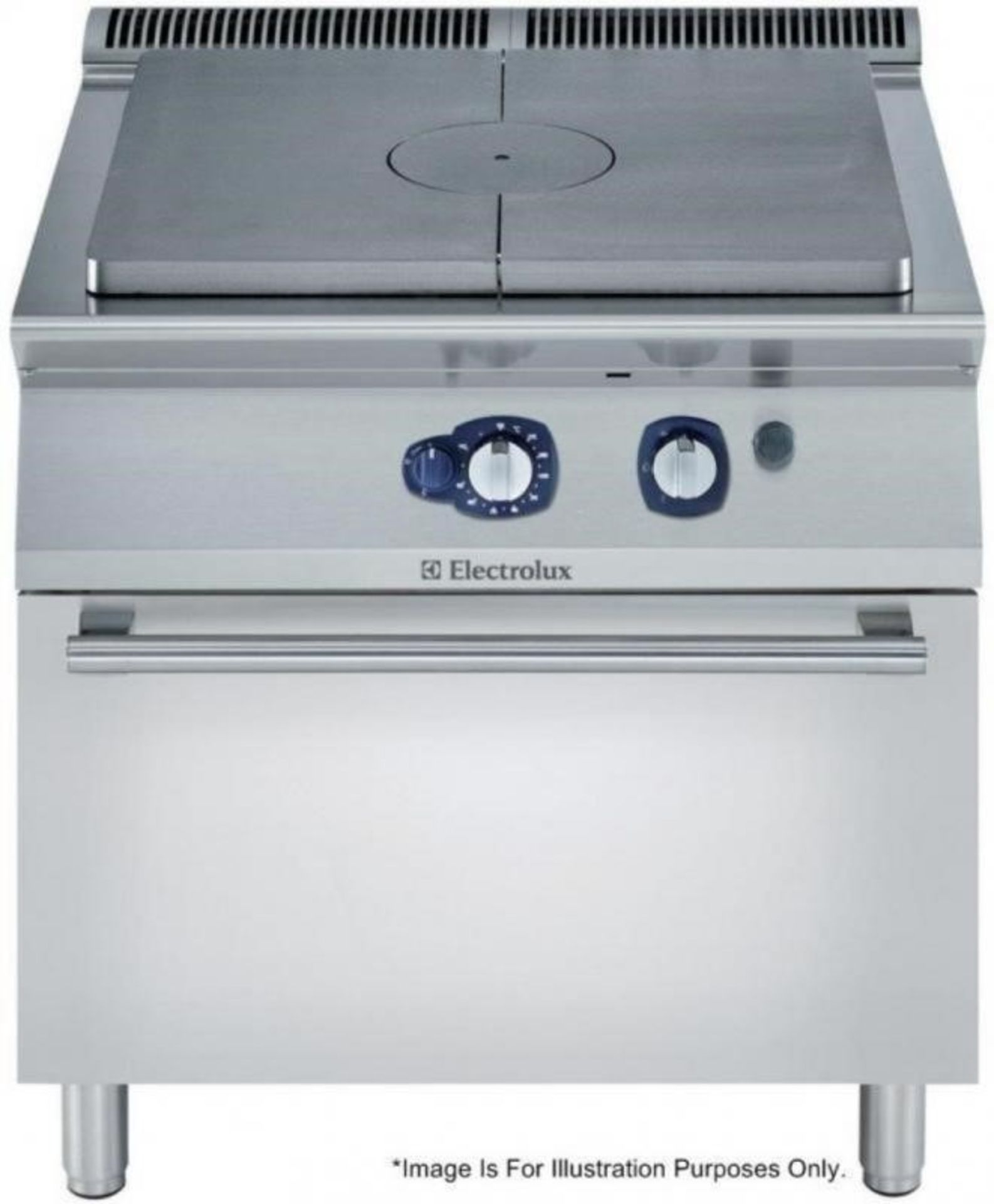 1 x Electrolux Commercial Stainless Steel Solid Top Oven With a Durable Cast-iron Cooking Surface - - Image 7 of 8