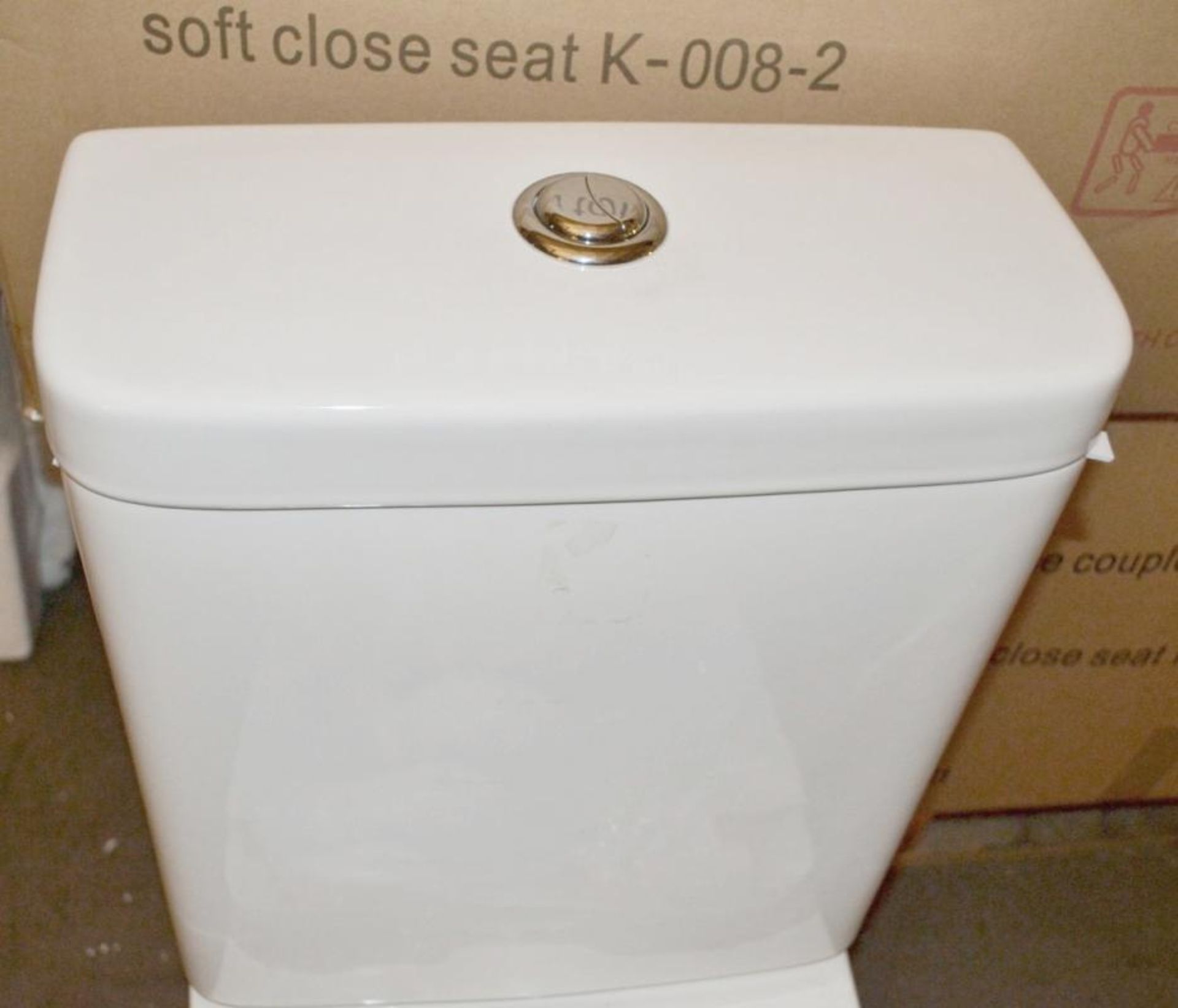 1 x Close Coupled Toilet Pan With Soft Close Toilet Seat And Cistern (Inc. Fittings) - Brand New Box - Image 7 of 12