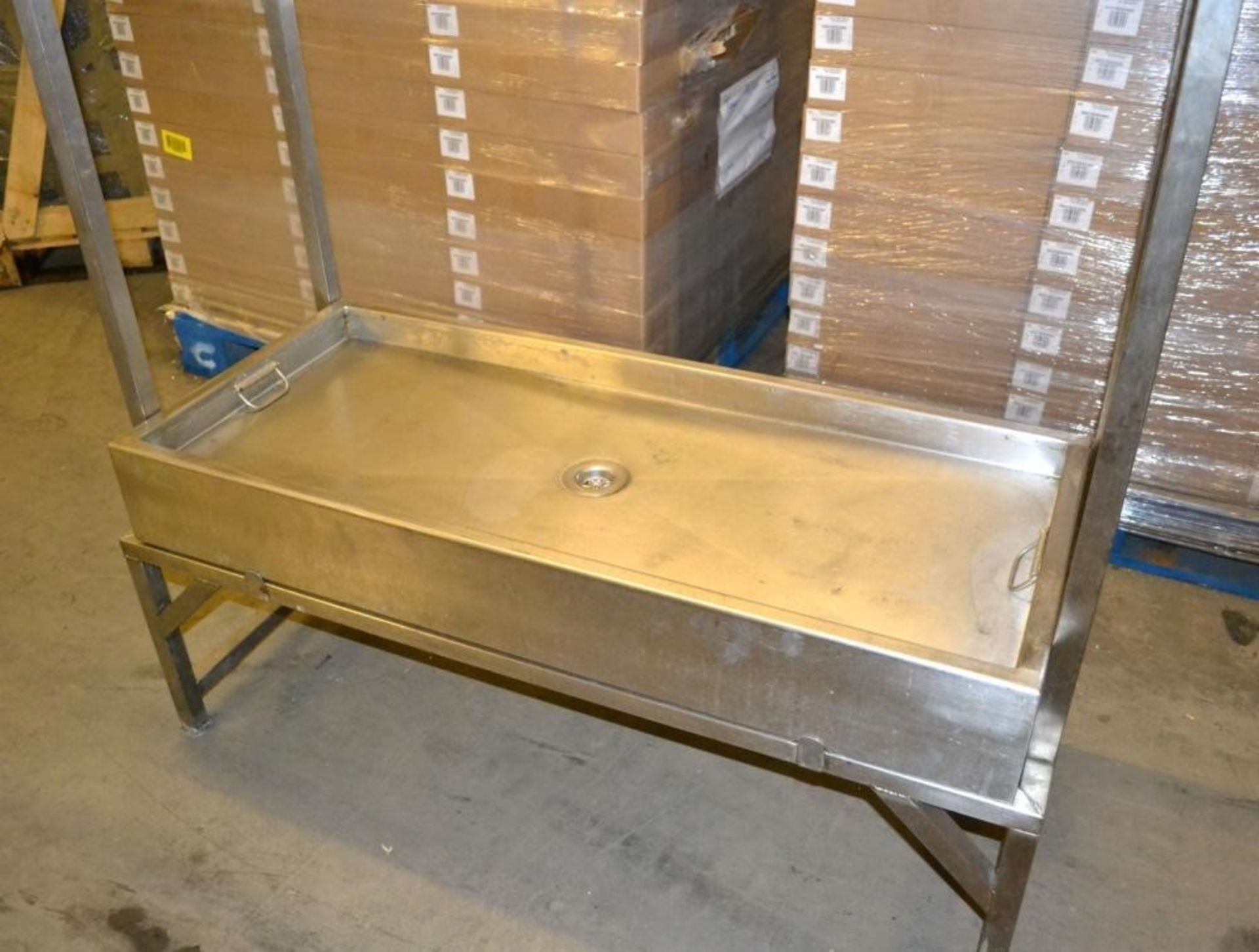 1 x Stainless Steel Rinse/Prep Area - Dimensions: 120 x 50 x 170cm - Ref: MC114 - CL282 - Location: - Image 2 of 5