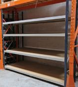 5 x Bays of Storage Shelving - Includes 6 x Uprights, 32 x Crossbeams and Chipboard Shelving -