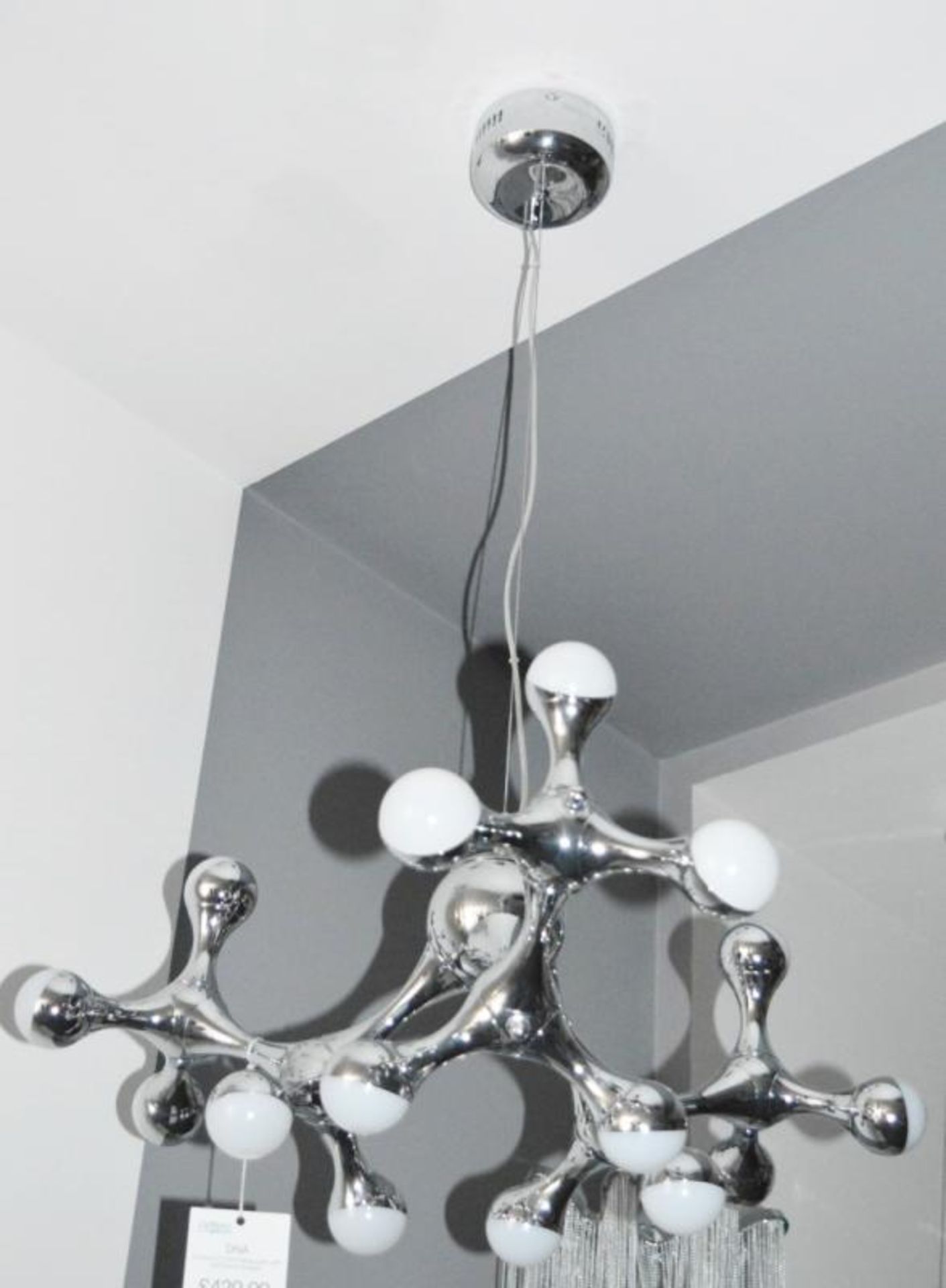 1 x DNA Chrome 15 LED Ceiling Light With Half Dome Shades - Contemporary European Design - Inspired - Image 6 of 6