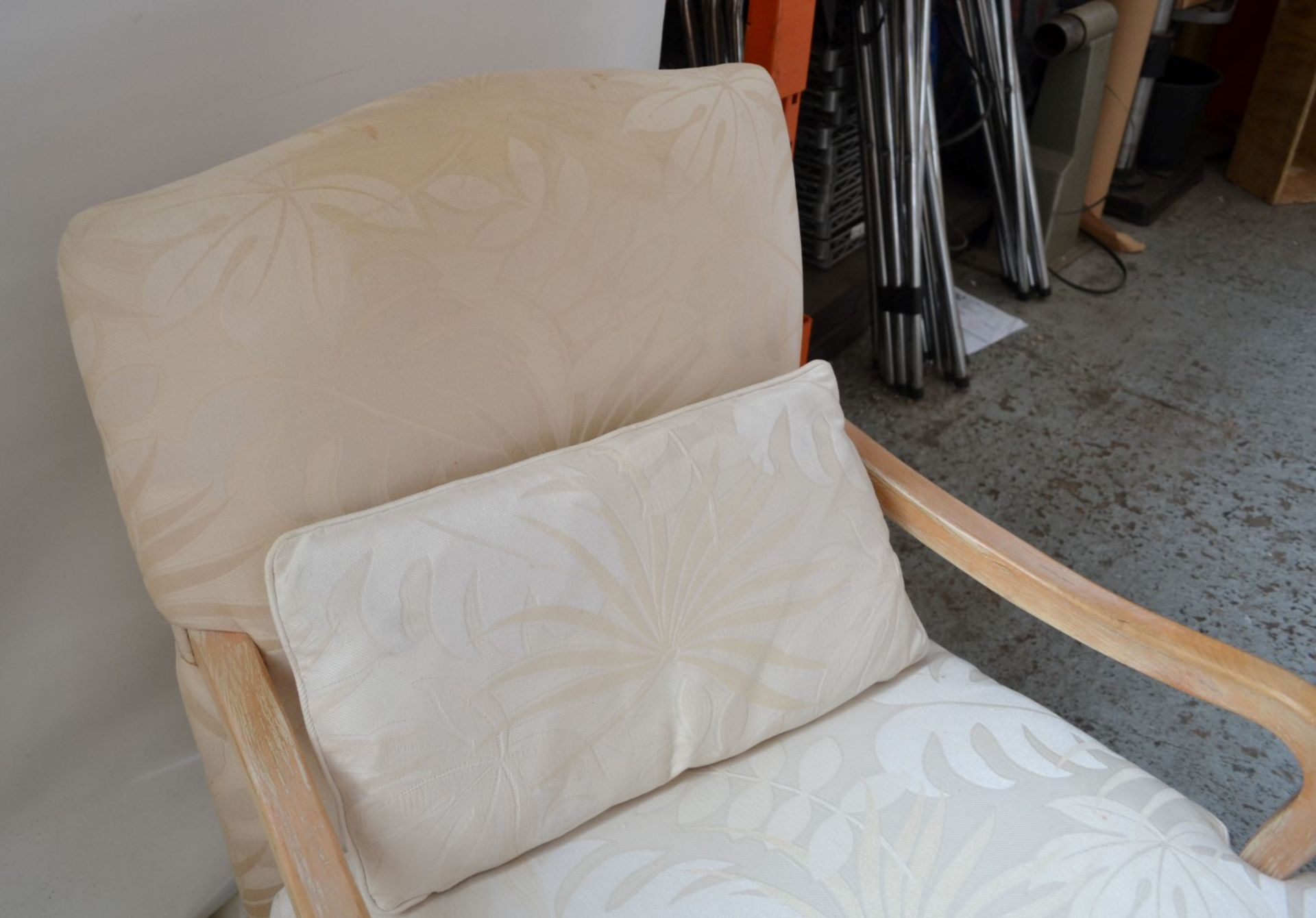 Pair of Cream Arm Chairs - CL314 - Location: Altrincham WA14 - *NO VAT On Hammer*Dimensions: - Image 8 of 9