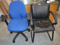 2 x Various Black Office Chairs - CL011 - Ref JP176 - Removed From Office Environment - Location: