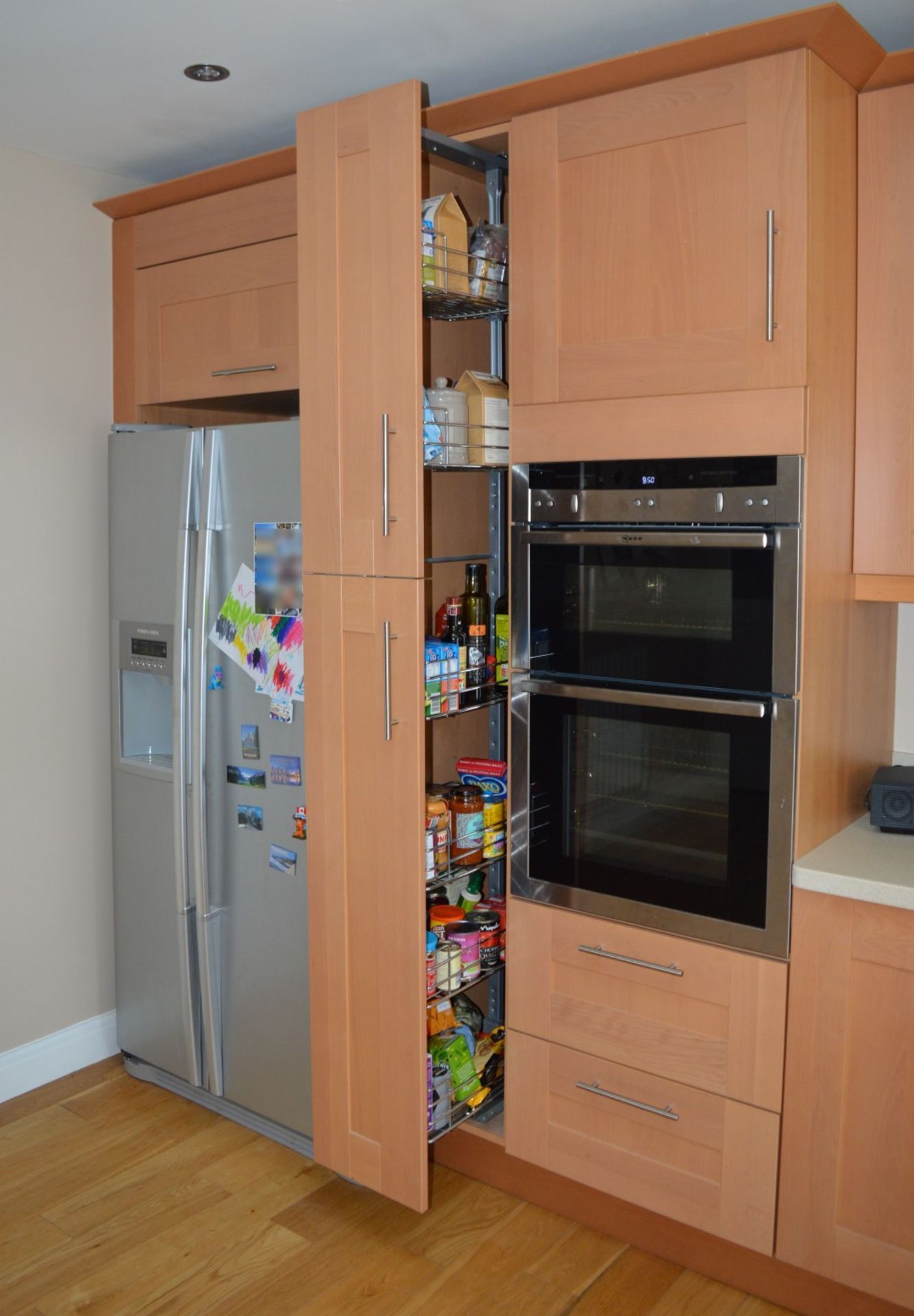 1 x Bespoke Maelstrom Solid Wood Fitted Kitchen With Corian Tops - In Excellent Condition - Neff - Image 54 of 65