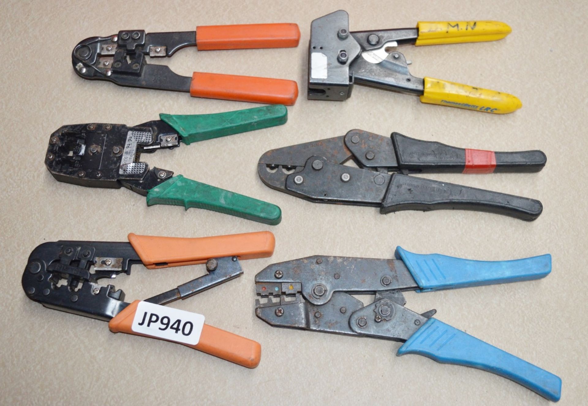 6 x Various Crimping Tools For Telecoms and Network Applications - CL011 - Ref JP940 - Location: