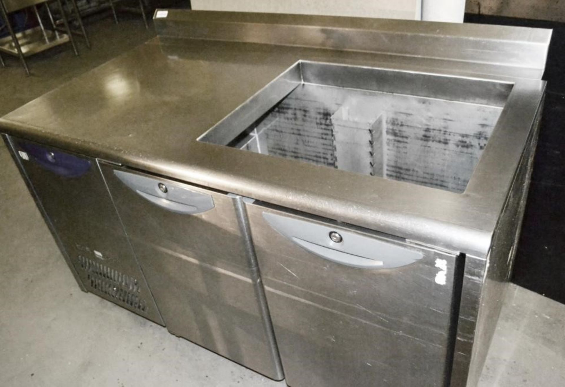 1 x Williams Two Door Counter Top Refrigerated Salad Pizza Prep Bench - Model HO3U - Stainless Steel - Image 5 of 7